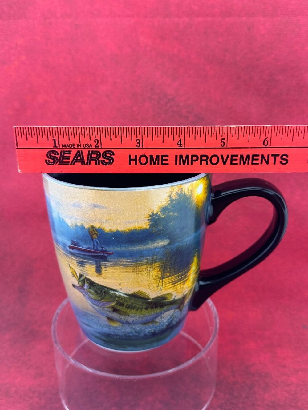 BASS PRO SHOPS CERAMIC COFFEE MUG "REMEMBER..WE ALL LIVE DOWNSTREAM" SLOGAN - Picture 7 of 7